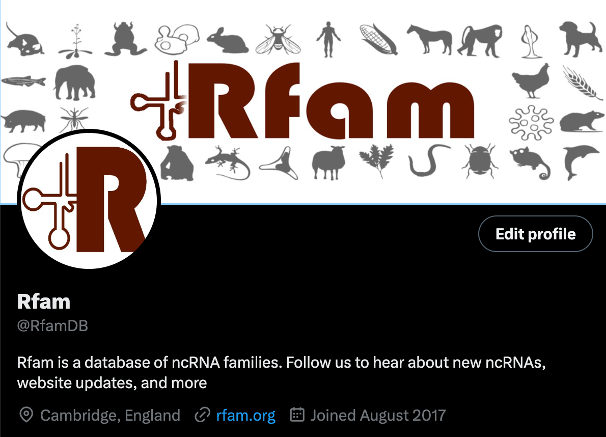 RfamDB account twitter header